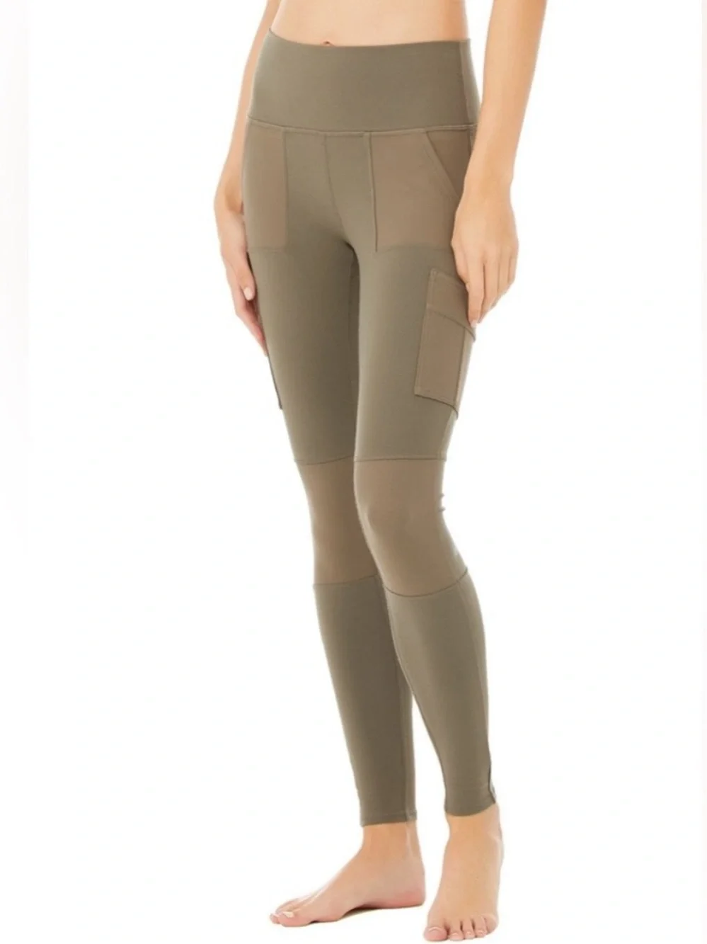 Alo Yoga Size Extra Small High Waisted Cargo Leggings - Olive Branch